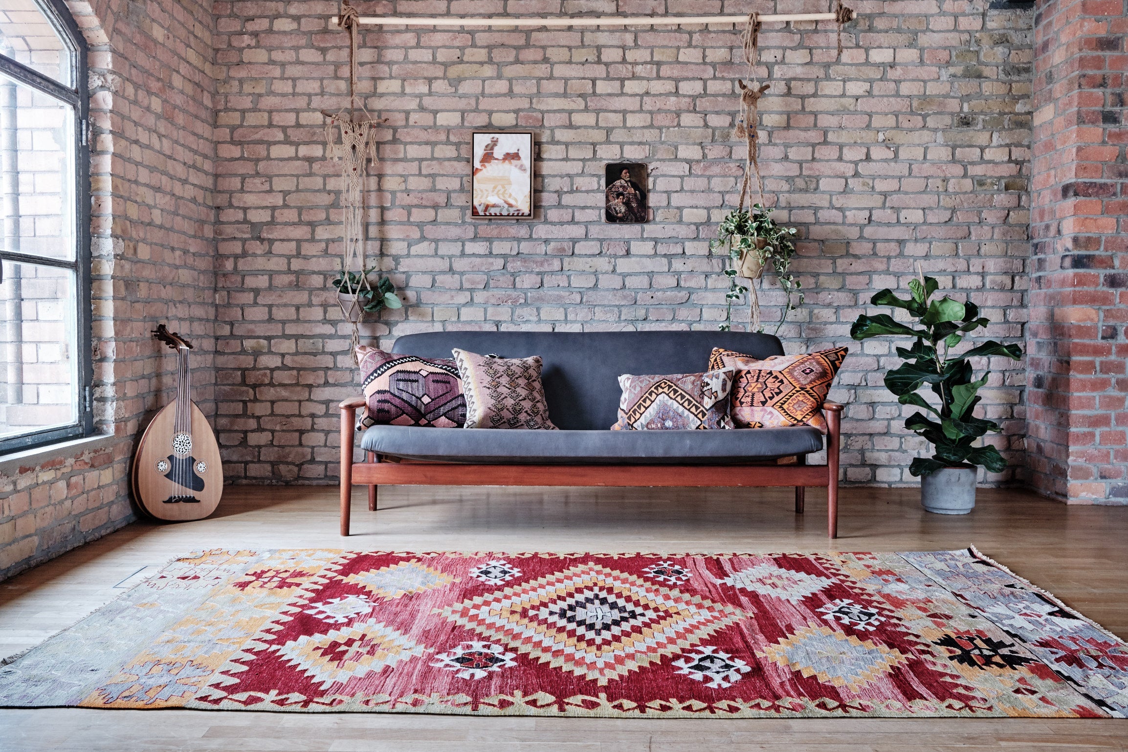 Vintage Kilim Çal 263 x 160 cm - Wild Heart Free Soul