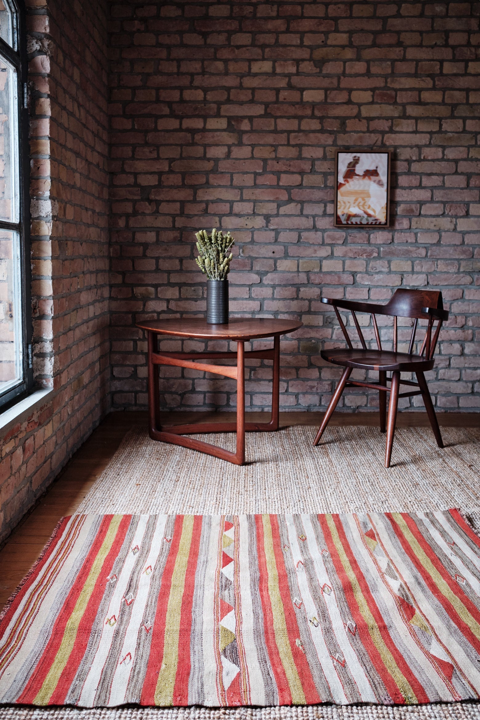 Vintage Kilim Denizli 131x103cm - Wild Heart Free Soul