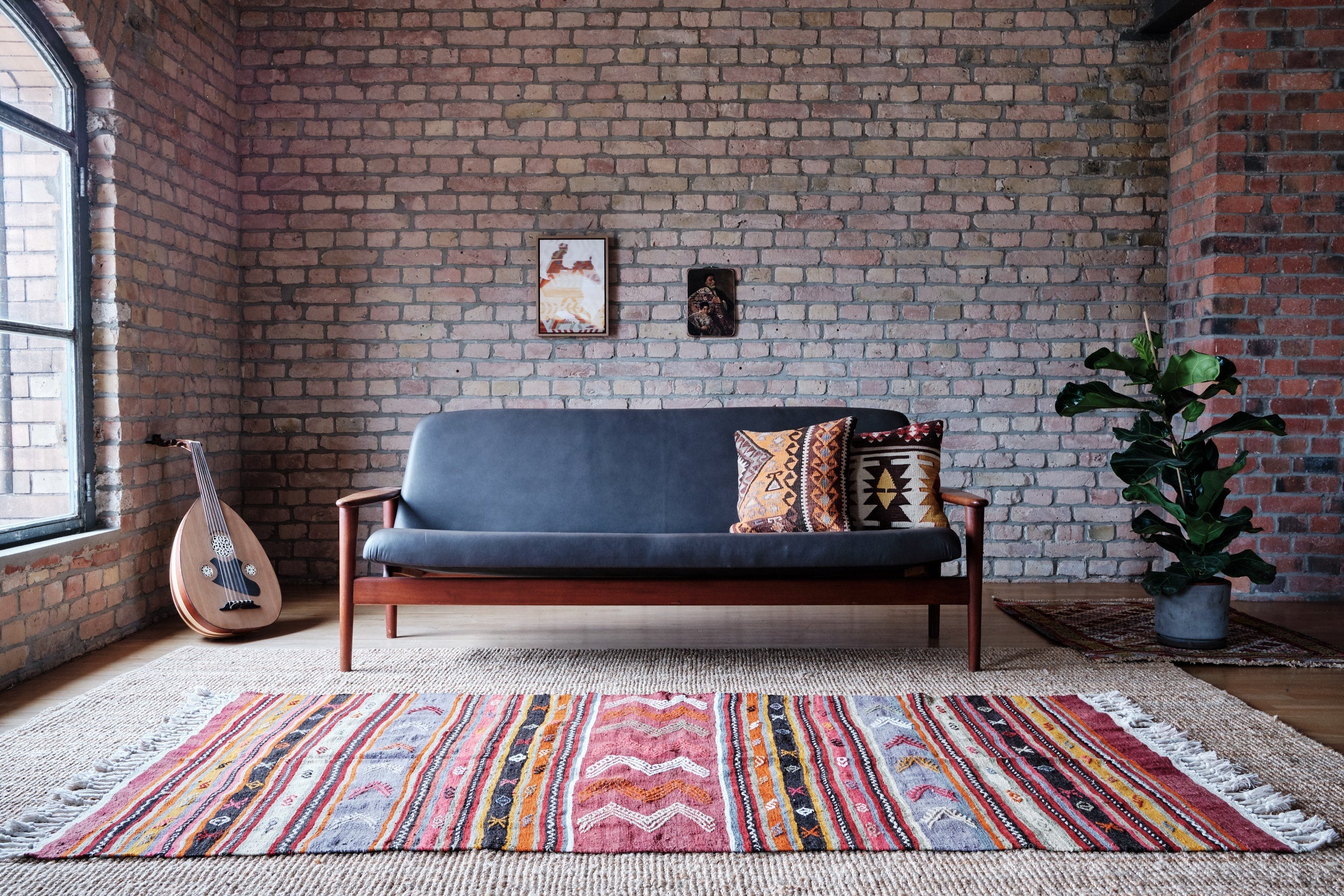 Vintage Kilim Denizli 216x112cm - Wild Heart Free Soul