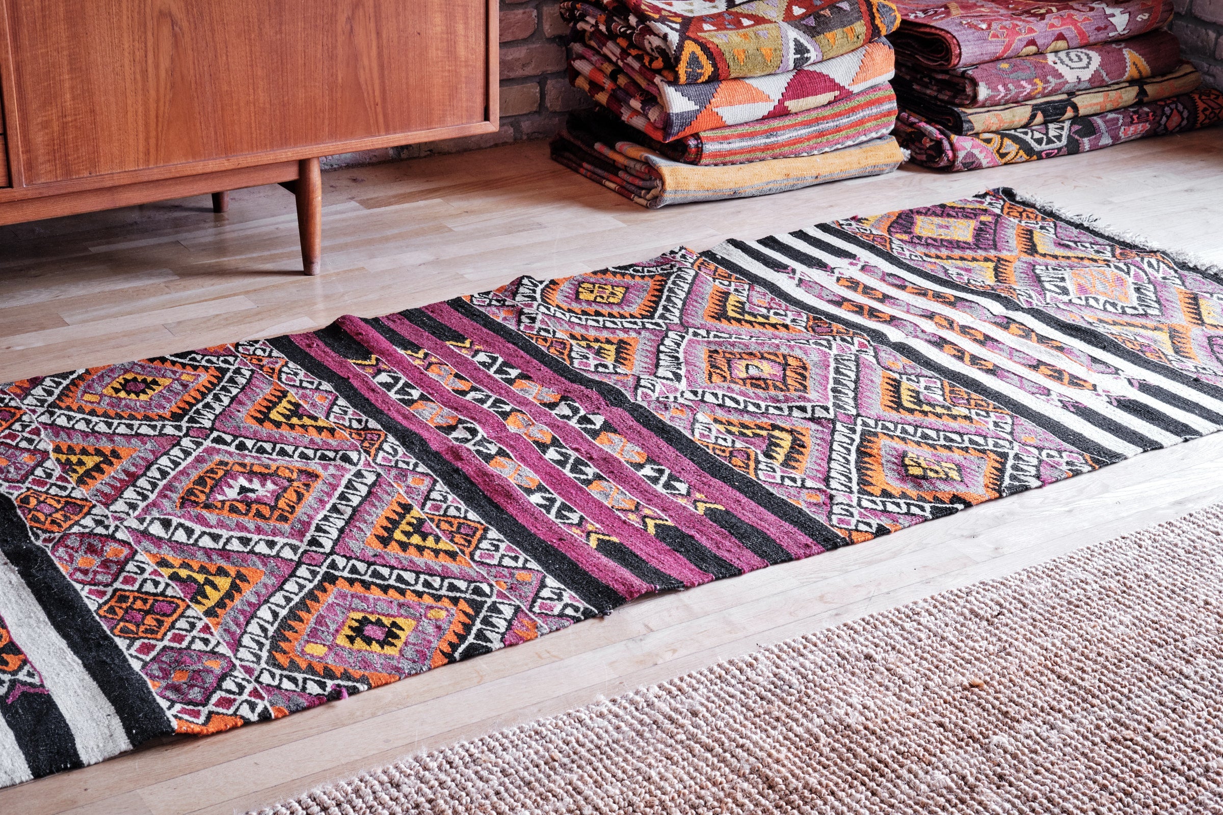 Vintage Kilim Kars 394x96cm - Wild Heart Free Soul
