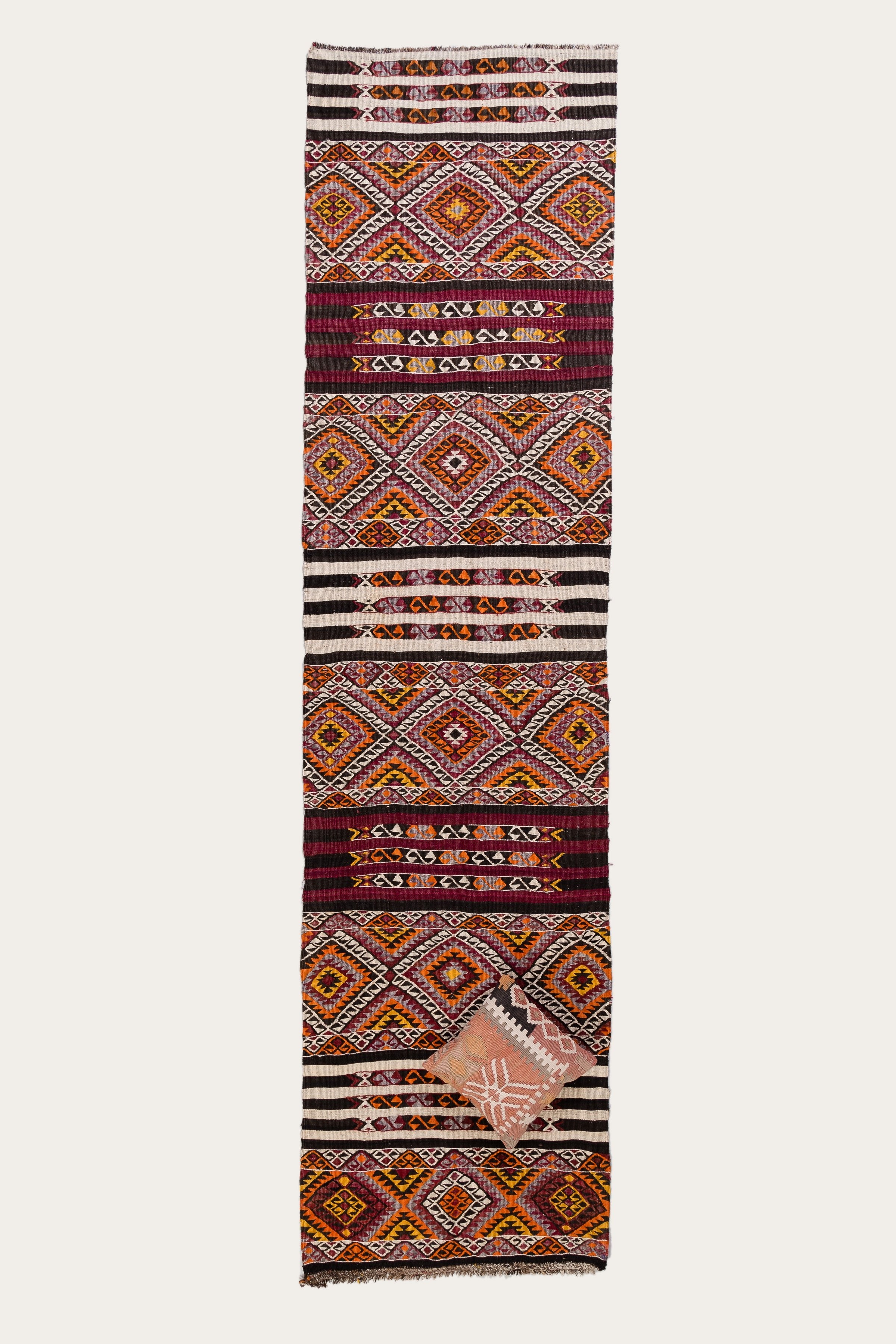 Vintage Kilim Kars 394x96cm - Wild Heart Free Soul