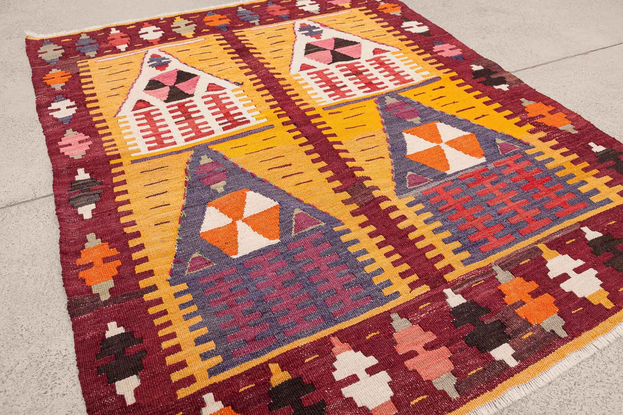 Vintage Kilim, Konya 120x96cm - Wild Heart Free Soul