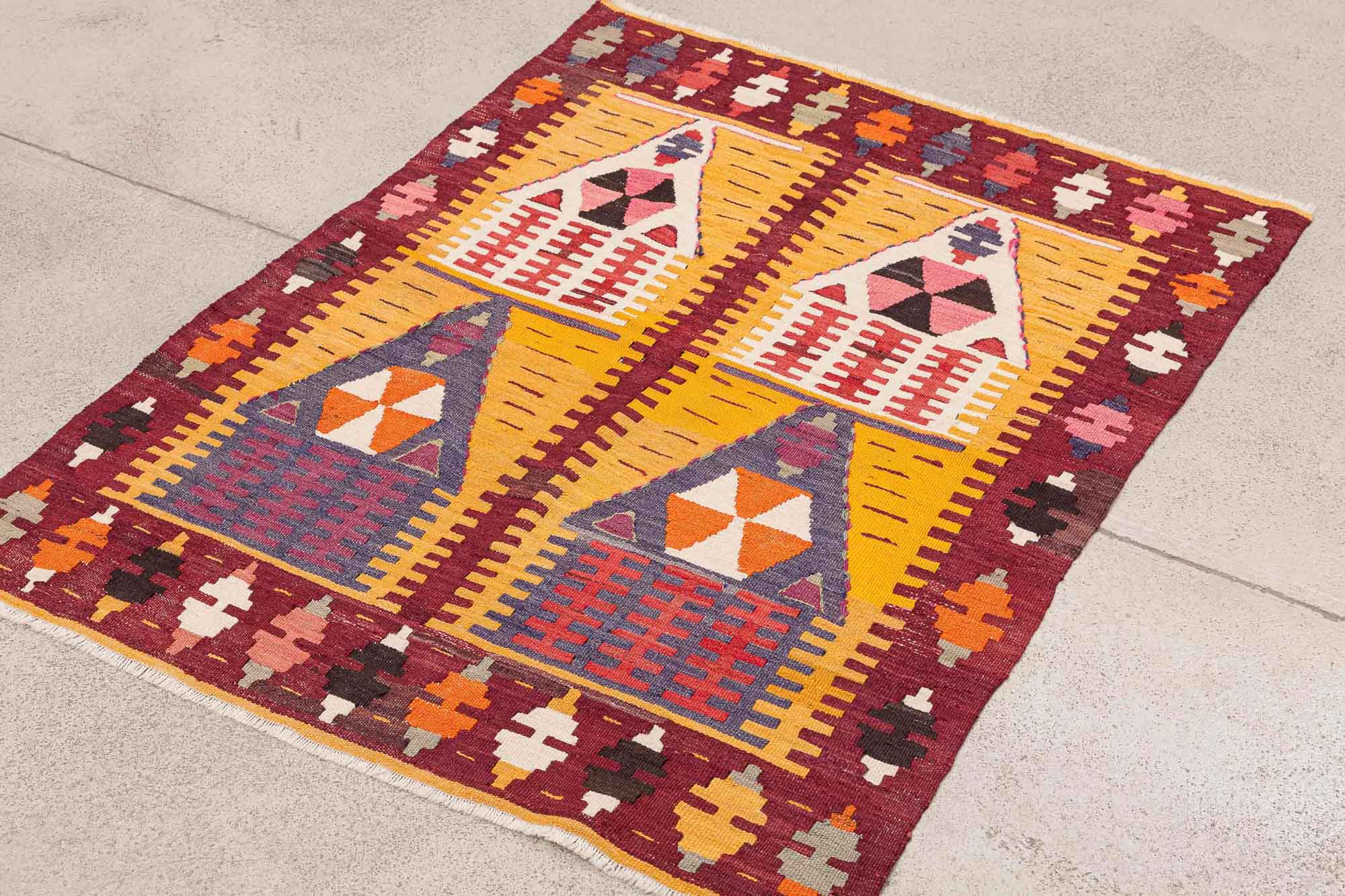 Vintage Kilim, Konya 120x96cm - Wild Heart Free Soul