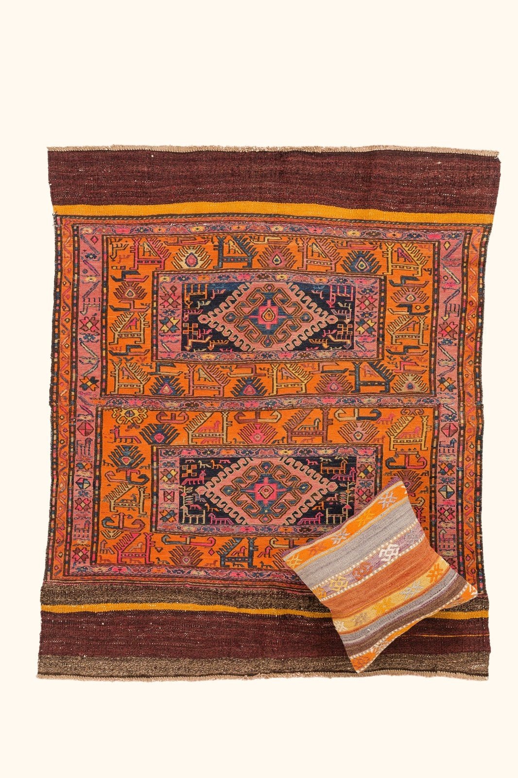 Vintage Kilim Soumak/Iran 146x121cm - Wild Heart Free Soul