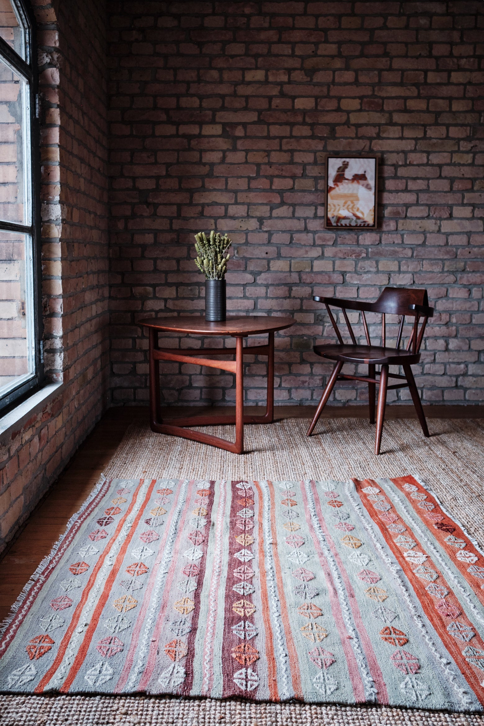 Vintage Kilim Usak 124x132cm - Wild Heart Free Soul