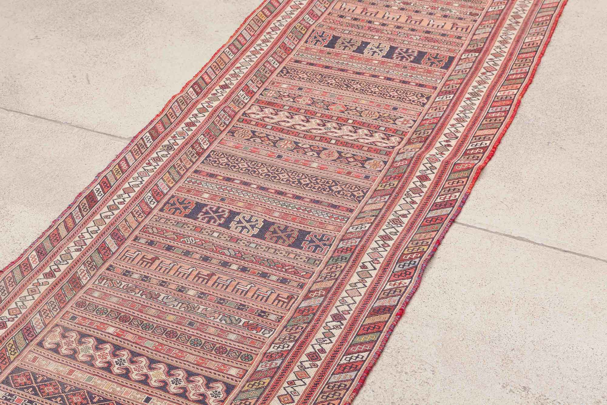 Vintage Sumak Kilim 235x72cm - Wild Heart Free Soul