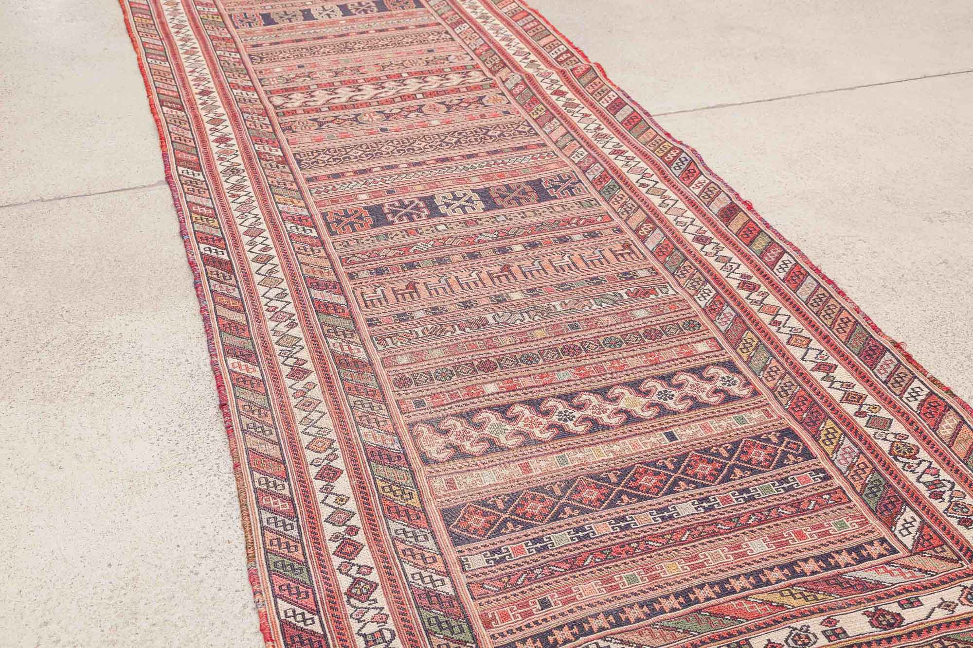 Vintage Sumak Kilim 235x72cm - Wild Heart Free Soul