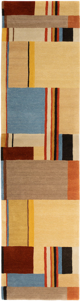 Gunta Stölzl Bauhaus rug Runner 'PLATE 120' 303 x 77 cm
