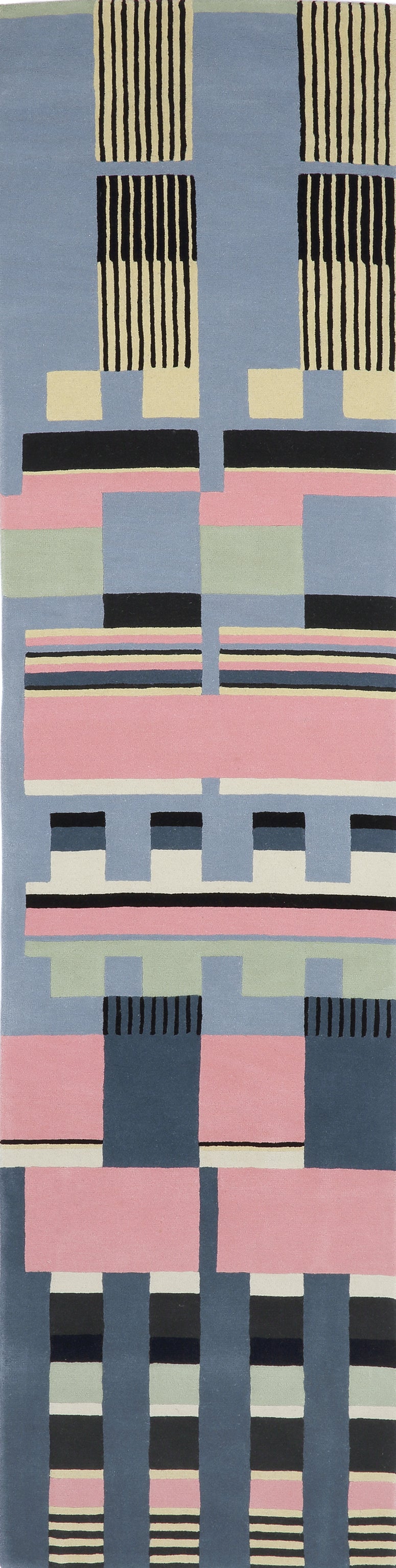 Gunta Stölzl Bauhaus rug Runner 'PLATE 180' 303x77 cm