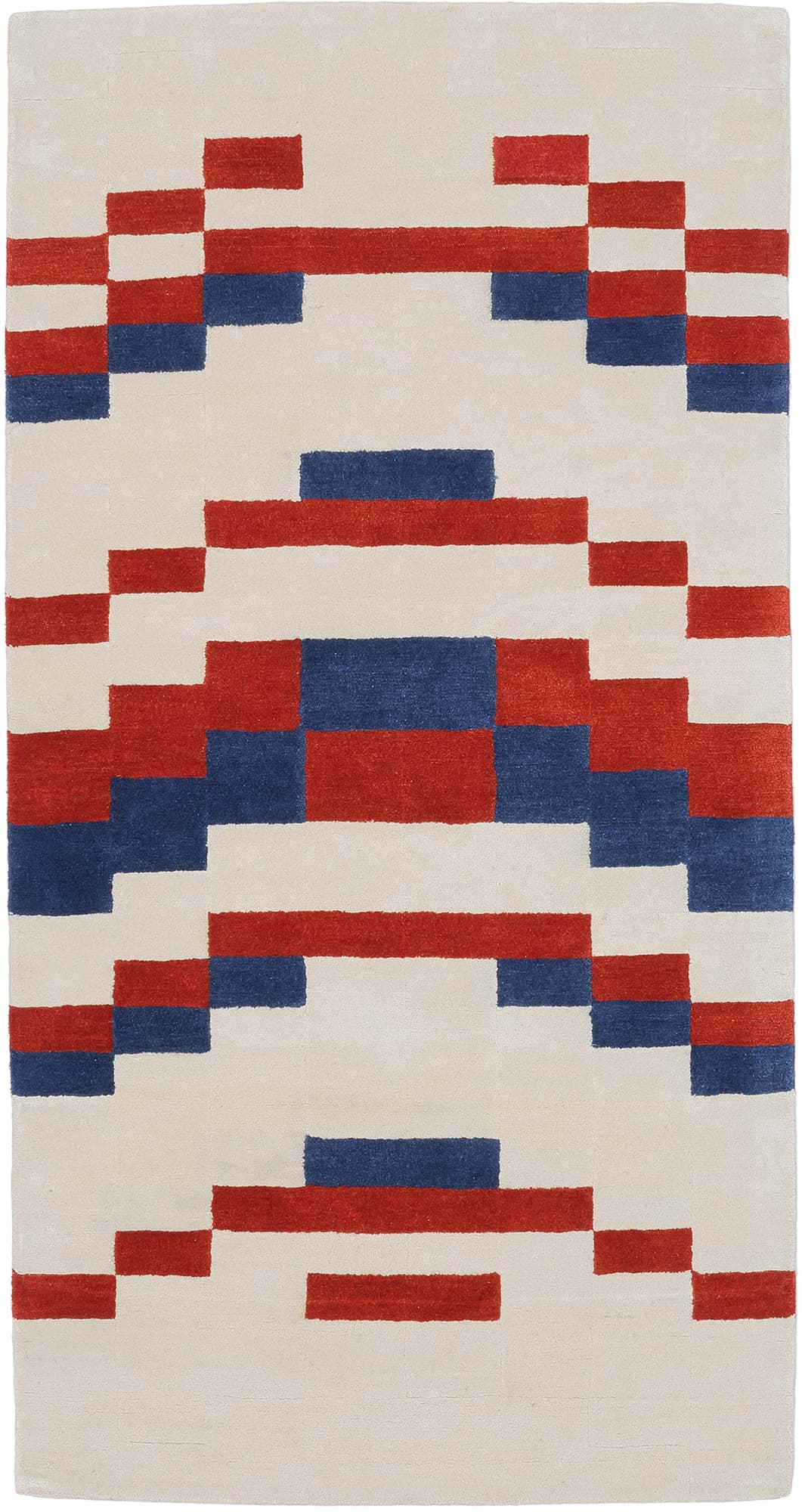 Anni Albers Bauhaus rug 'TEMPLE BERRY' 170x90 cm