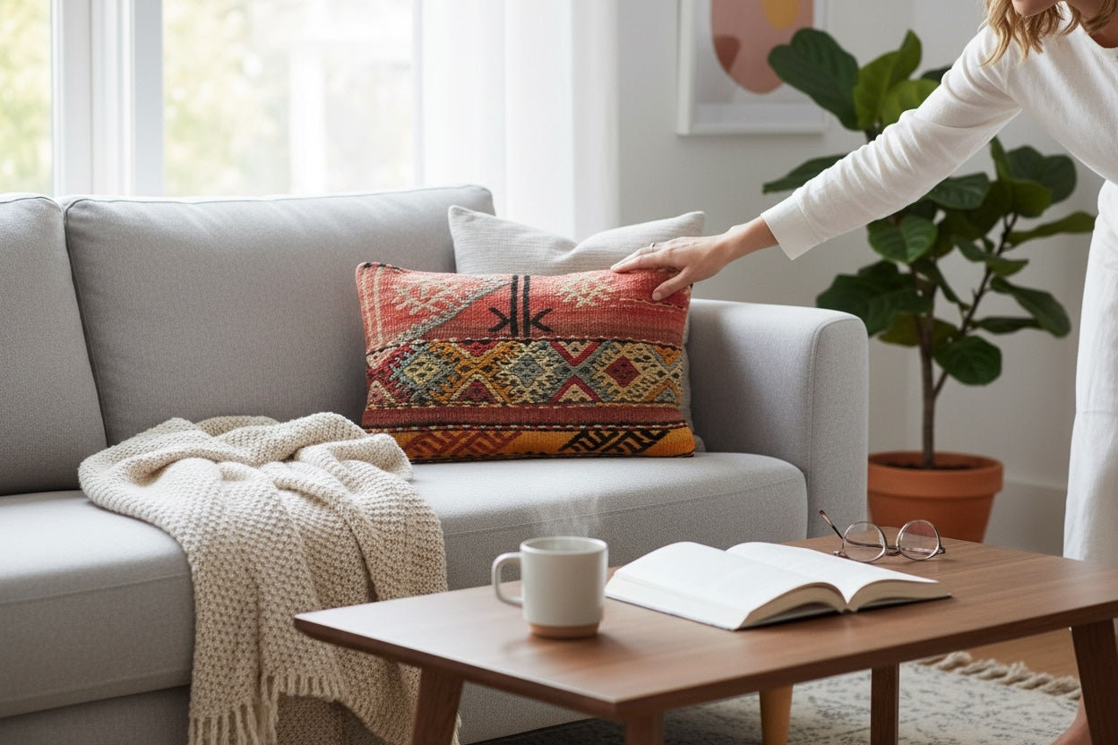 ALYA vintage kilim cushion 50x30cm