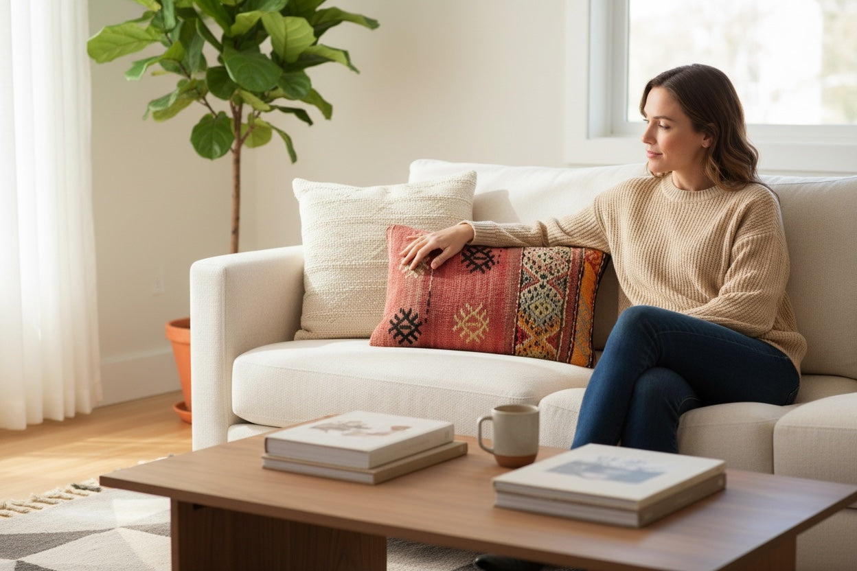 ASLI Vintage Kilim Cushion 50x30cm