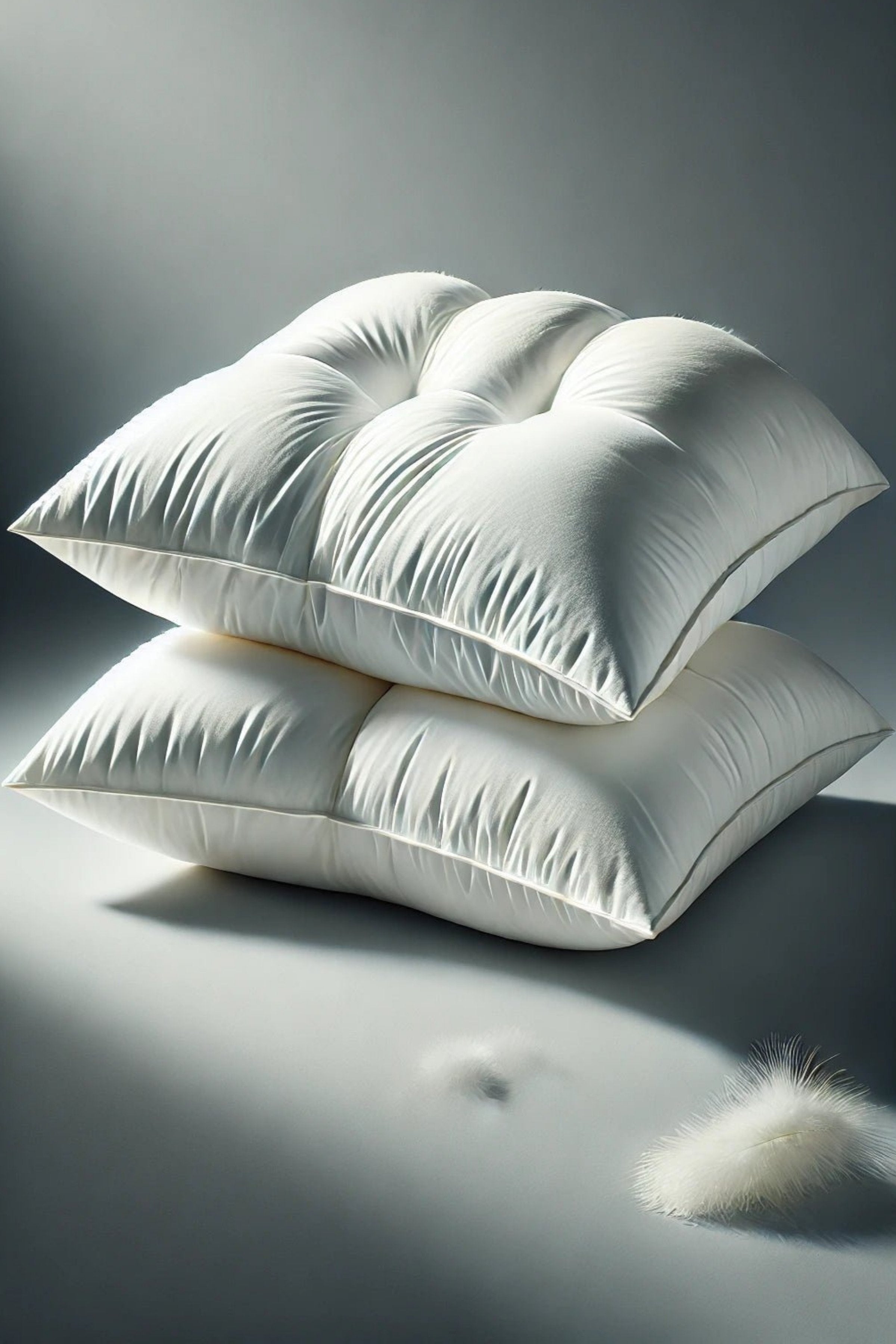 feather-filled pillows