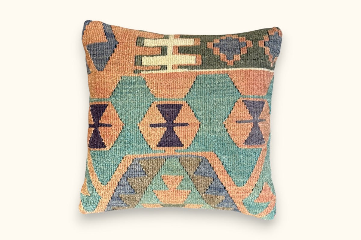 LEYLA Vintage Kelim Kissen 40x40cm