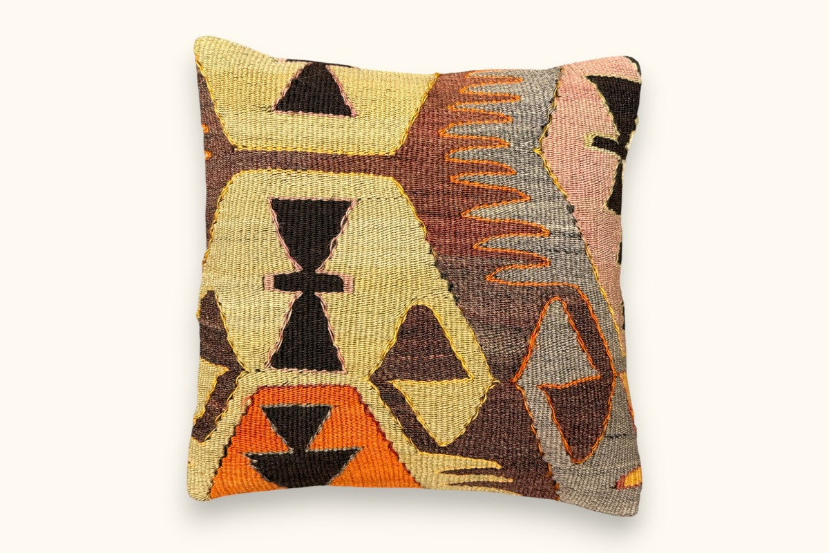 SEVGI vintage kilim cushion 40x40cm