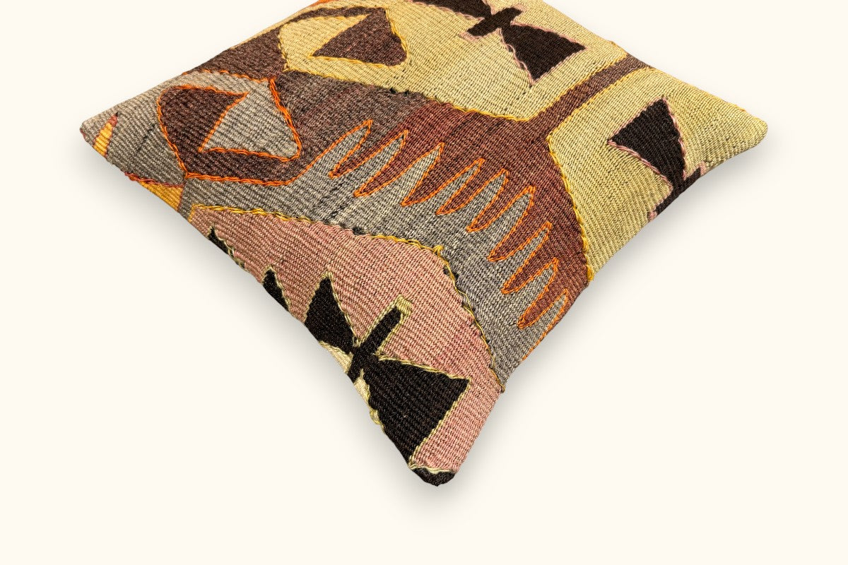SEVGI vintage kilim cushion 40x40cm