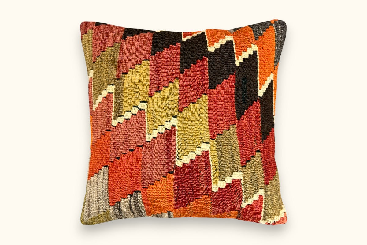 BAHAR Vintage Kelim Kissen 40x40cm