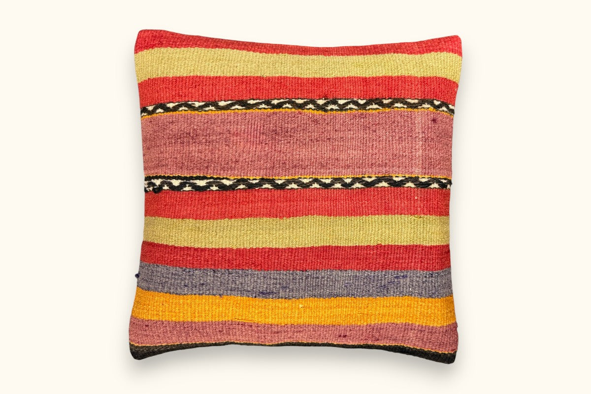 DEFNE Vintage Kelim Kissen 40x40cm