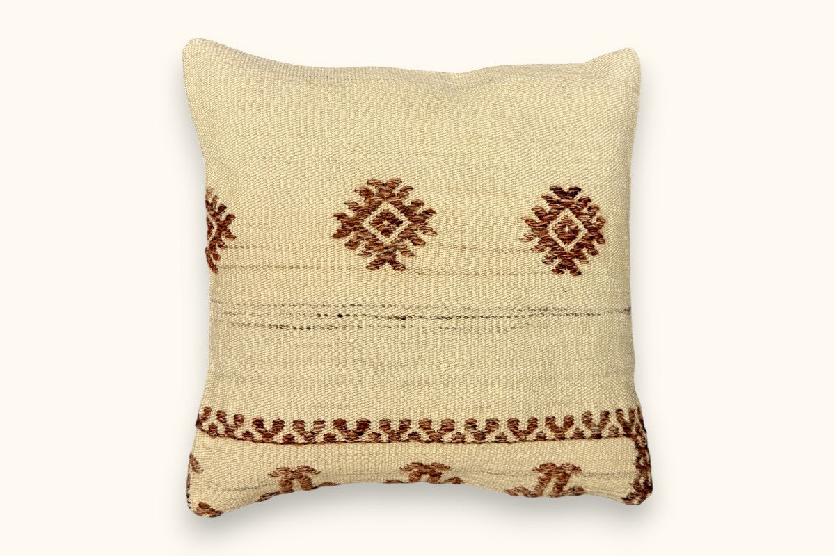GAMZE Vintage Kelim Kissen 40x40cm