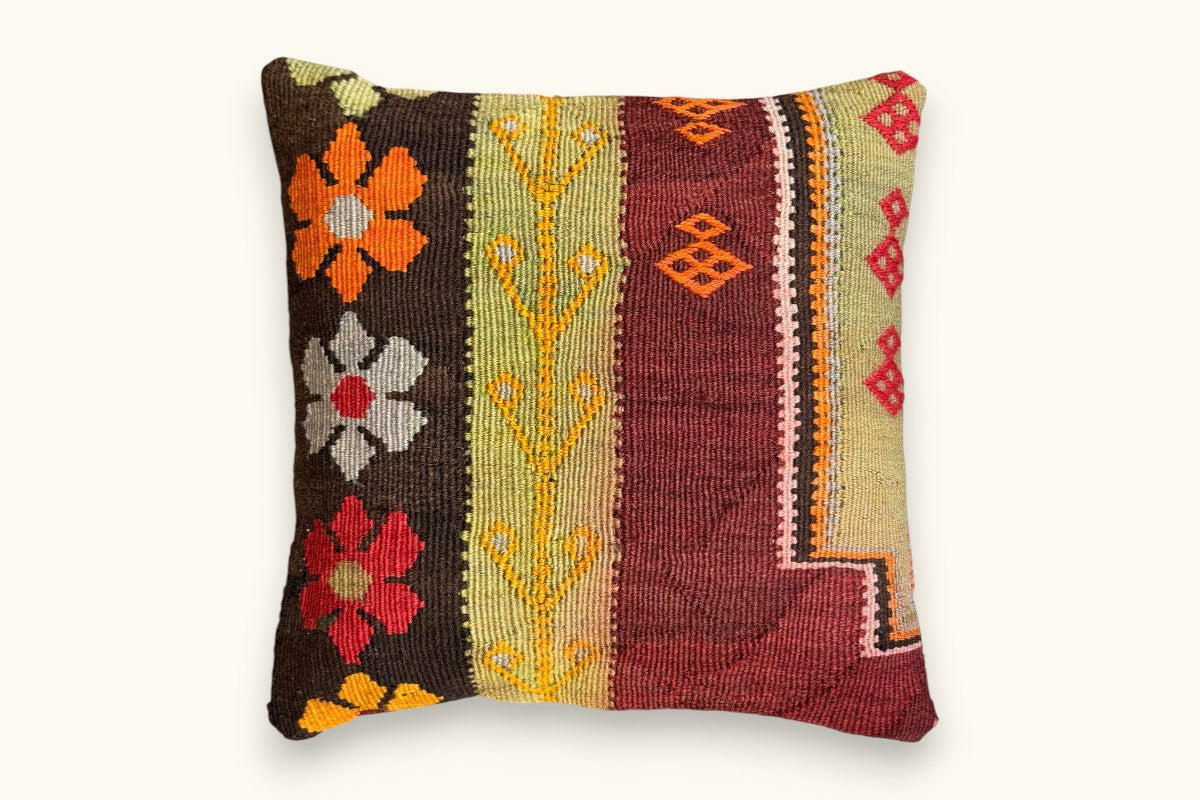 NAZLI Vintage Kelim Kissen 40x40cm