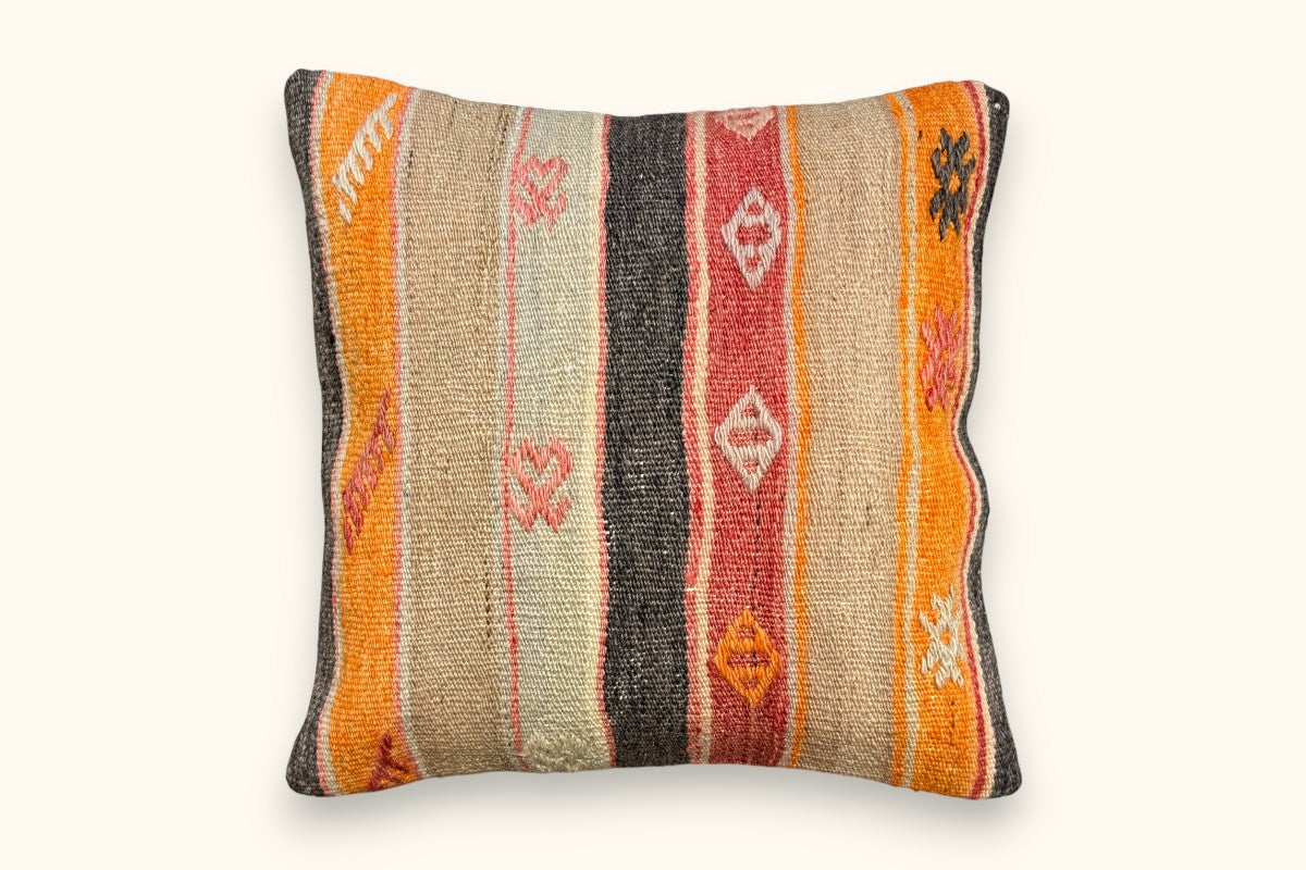 ZUMRA Vintage Kilim Cushion 40x40cm
