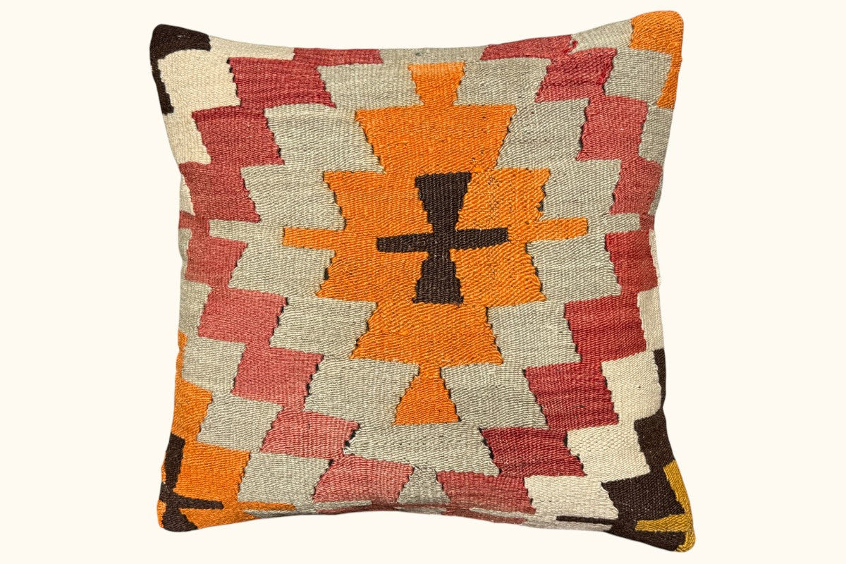 MAHINUR Vintage Kelim Kissen 50x50cm