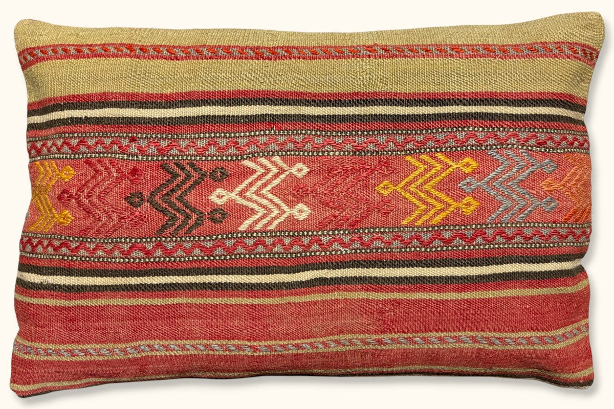 NAZLI Vintage Kelim Kissen 60x40cm