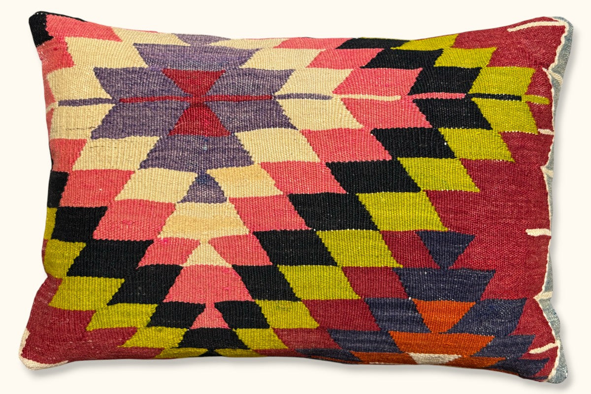 SELIN Vintage Kelim Kissen 60x40cm