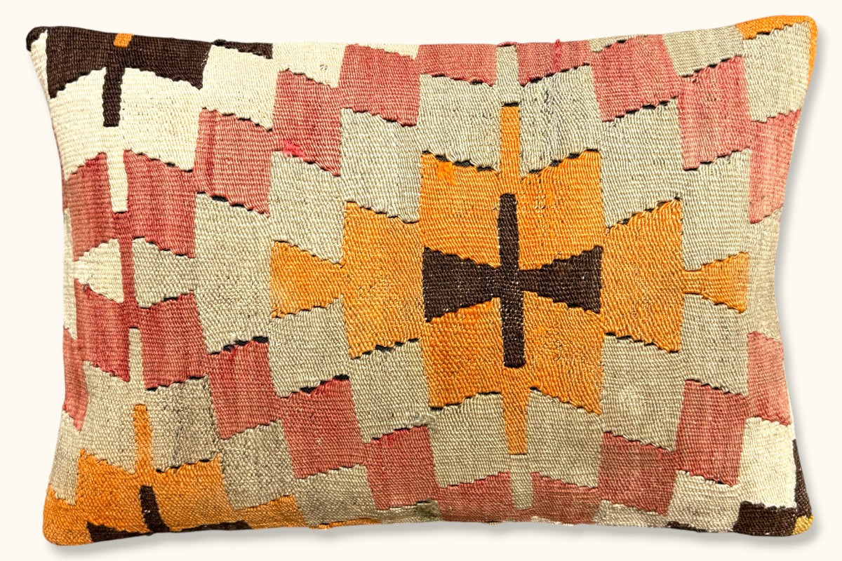 UMAY Vintage Kelim Kissen 60x40cm