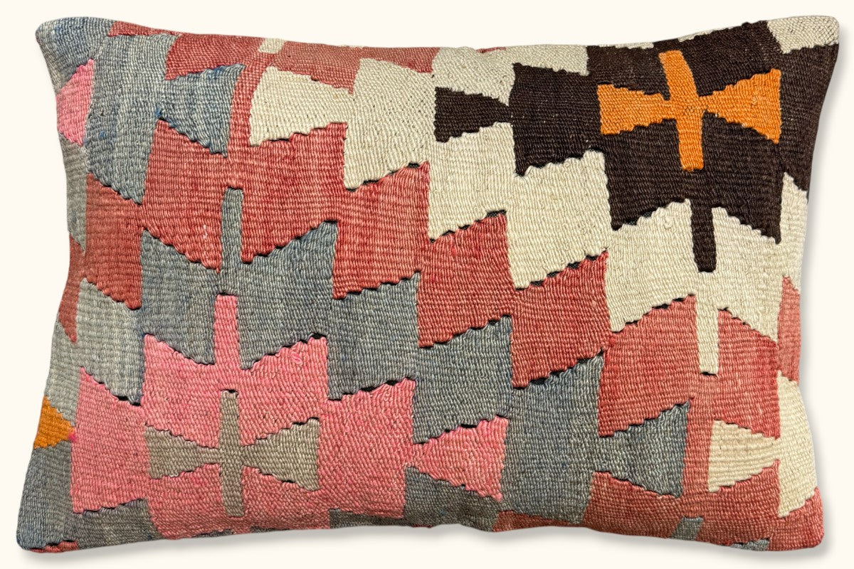 YAGMUR Vintage Kelim Kissen 60x40cm