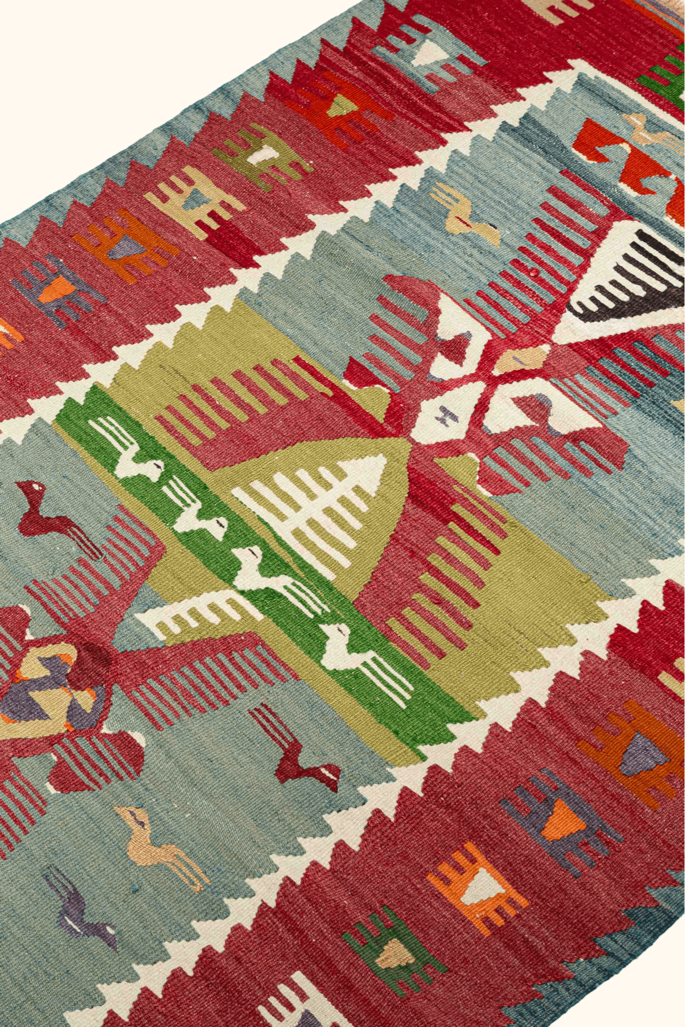 ESME Vintage Kelim Teppich 126cm x 95cm - Wild Heart Free Soul
