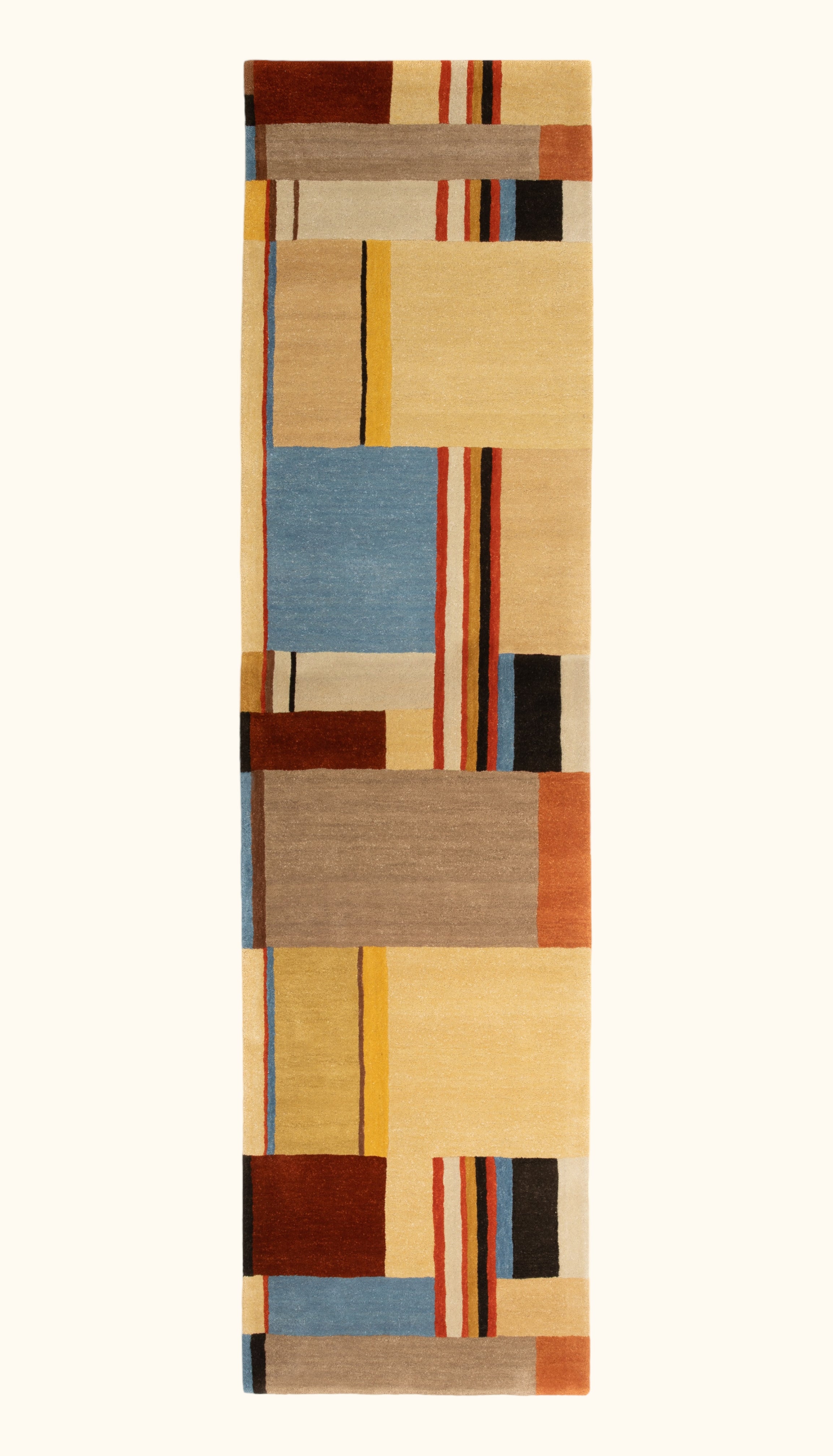 Gunta Stölzl Bauhaus Teppich Läufer 'PLATE 120' 303 x 77 cm - Wild Heart Free Soul