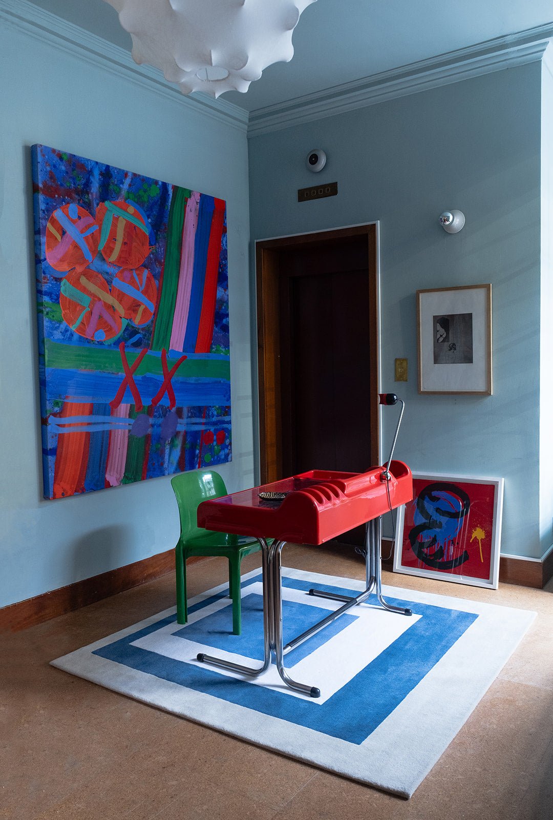 Josef Albers Bauhaus Teppich 'HOMAGE TO THE SQUARE' Braun/Rot 175x175 cm - Wild Heart Free Soul