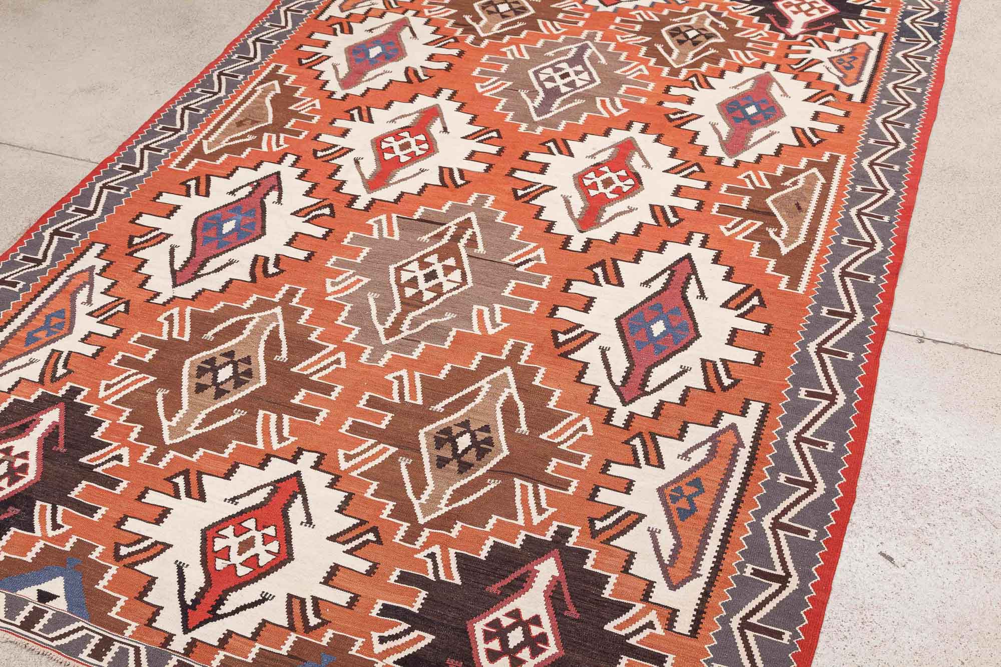 KUBA Vintage Kilim 252x168cm - Wild Heart Free Soul