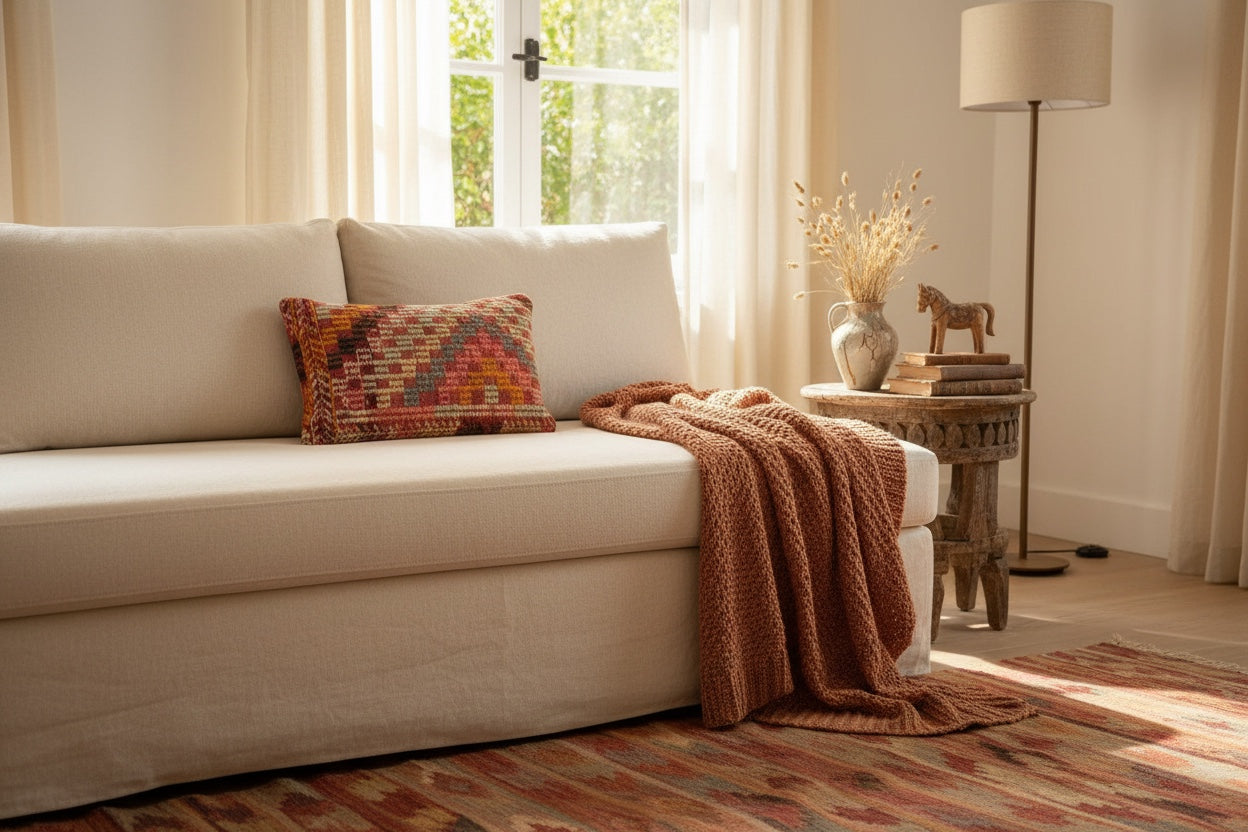 SAFAK vintage kilim cushion 50x30cm