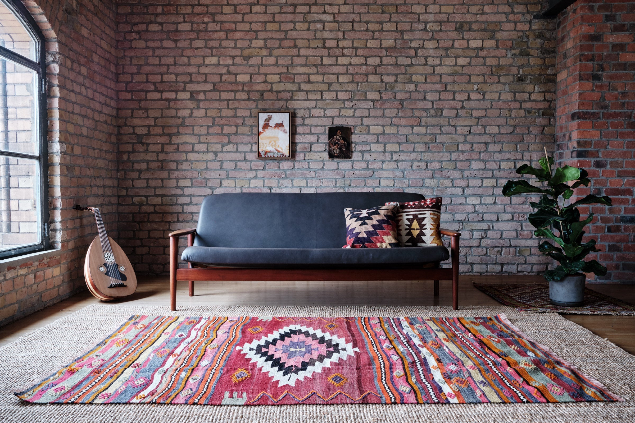 Vintage Kilim Denizli 214x146cm - Wild Heart Free Soul