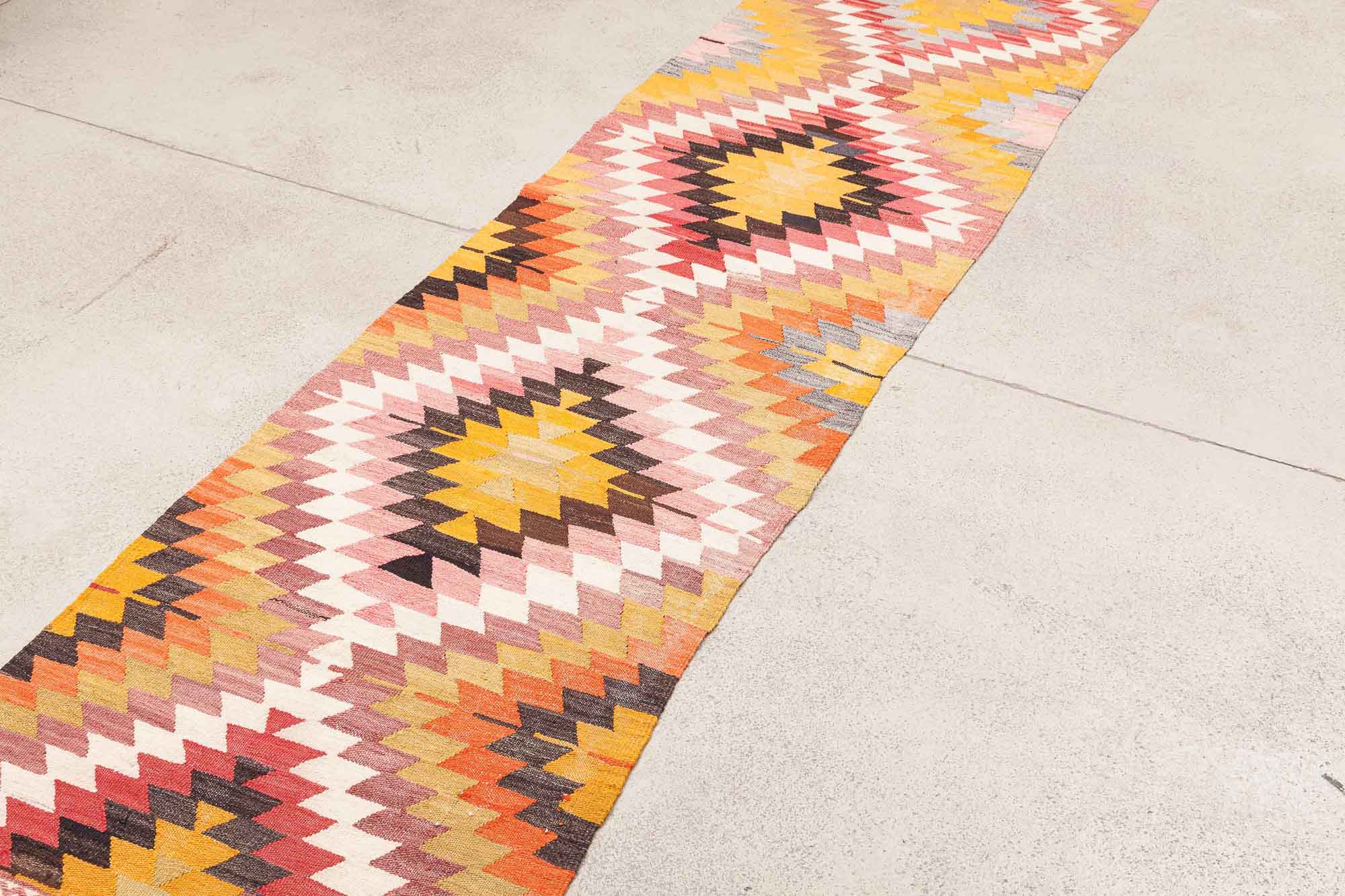 Vintage Kilim Denizli 272x69cm - Wild Heart Free Soul