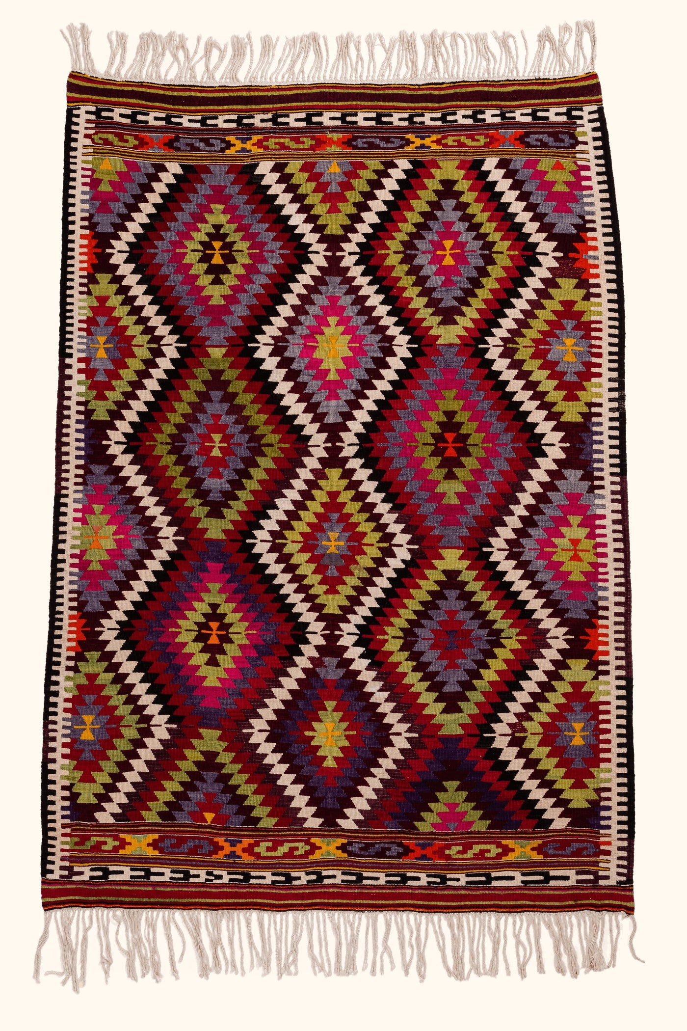 Vintage Kilim 1960s, Yesilbarak/Anatolia (226x159cm) - Wild Heart Free Soul